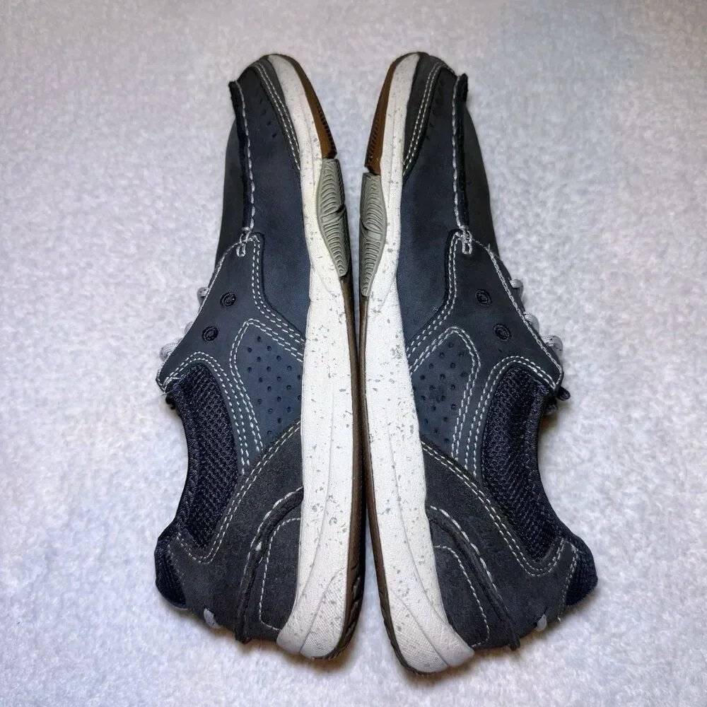 Clarks Gray Leather Casual Shoes Men's 11.5W